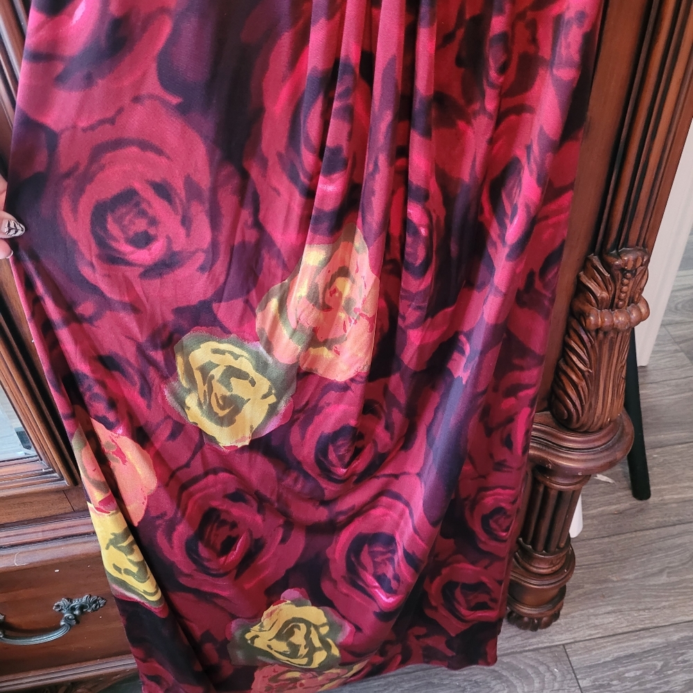 Alice & Olivia 100% Silk Floral y2k 90s Dress - Picture 4 of 7